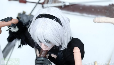 Lana Rain 2B Of NieR Automata POV Face Fucked