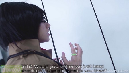 Lana Rain Stocking Fucks Her Ass With A Lollipop